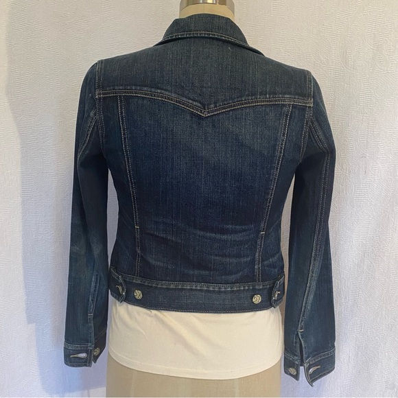 Chevignon 57 XXS/XS jean jacket dark blue preowned denim. EUC - Picture 5 of 9